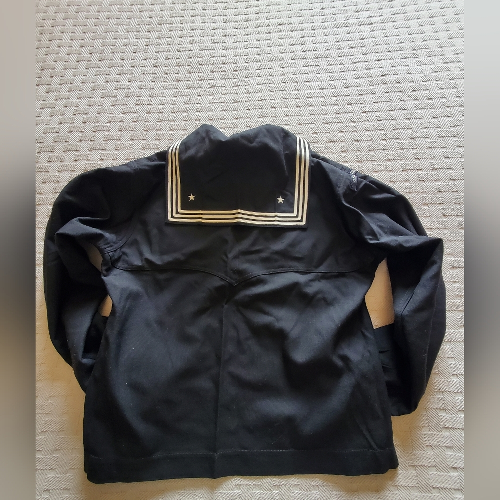 VTG Collectors Item- 80s USS Long Beach Navy Dress Blues "Crackerjack" Set - Picture 11 of 16